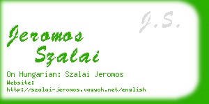 jeromos szalai business card